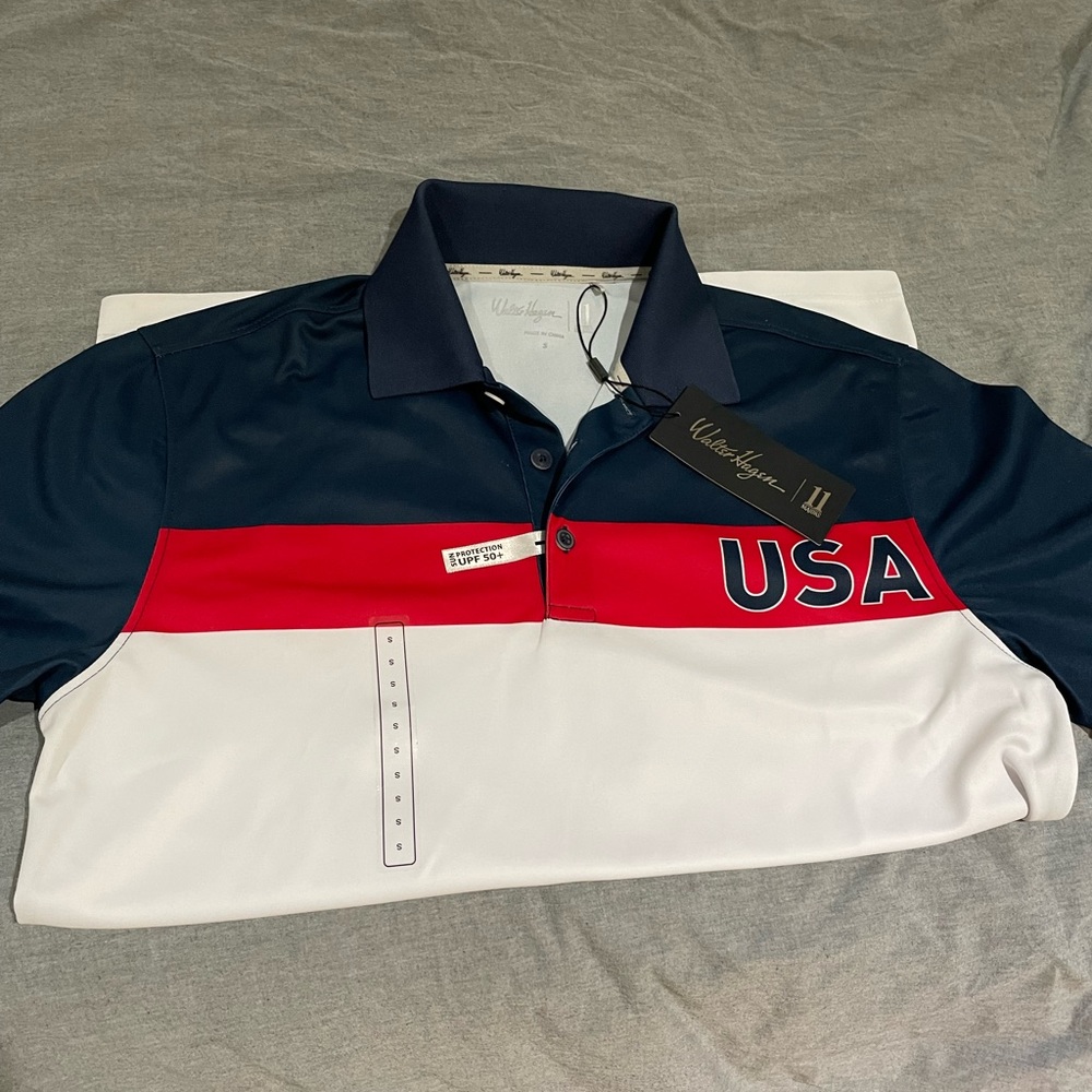 NEW w/TAGS Walter Hagen USA Golf Shirt 🇺🇸 ⛳️ size small